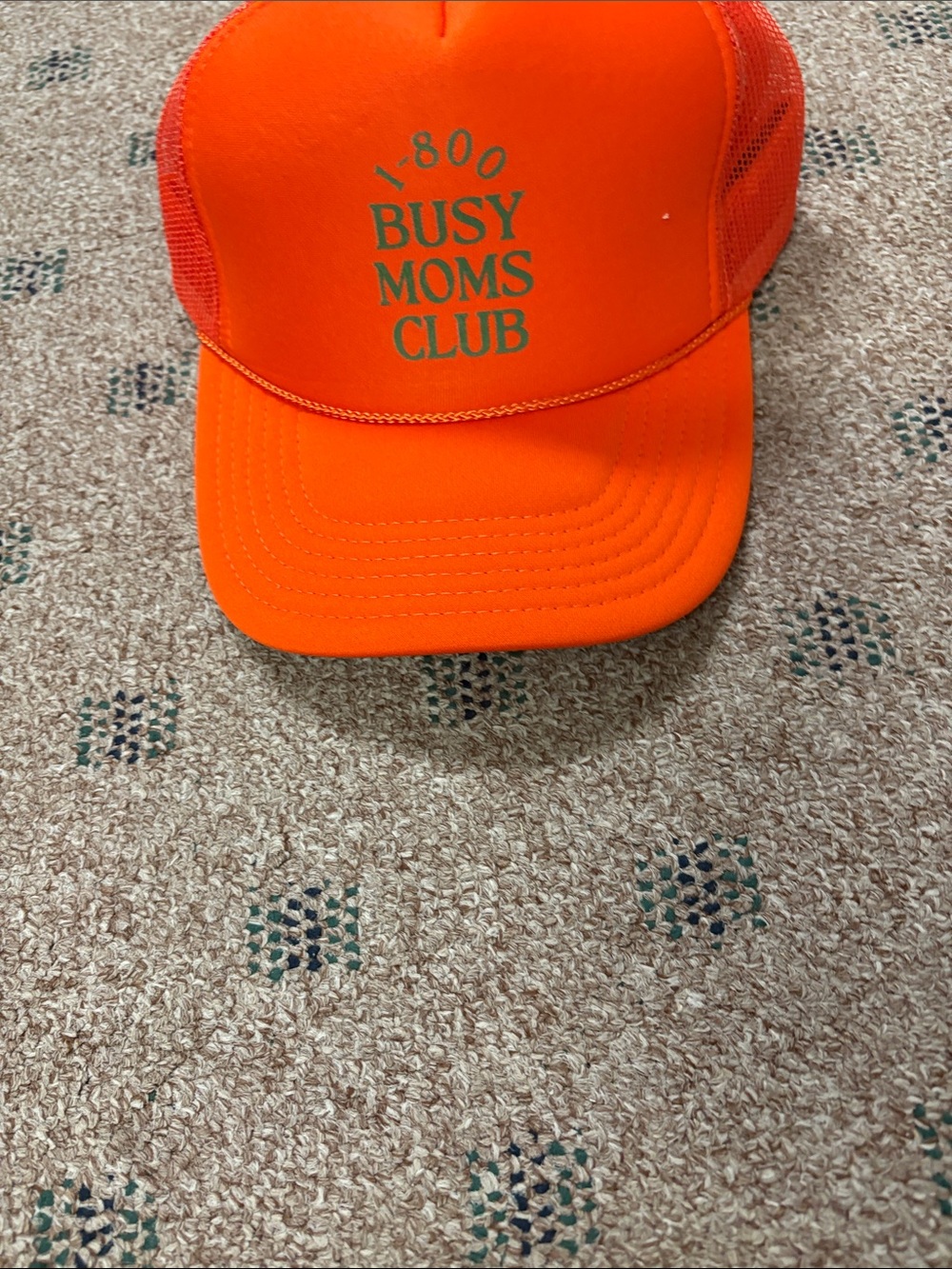 OTTO Orange "1-800 Busy Moms Club" Mesh Trucker Hat
